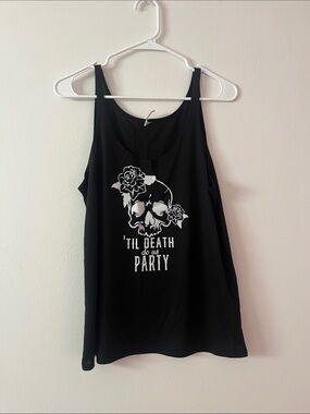 BELLA CANVAS Black Graphic Lightweight Tank Top ‘TIL Death Do Us Party”